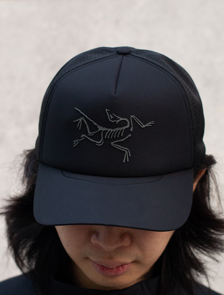 BIRD TRUCKER CURVED CAP - Blk