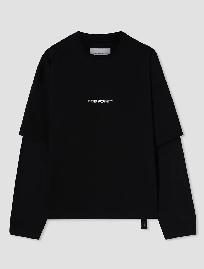 PAINTED DOUBLE LAYER BOXY LS T-SHIRT