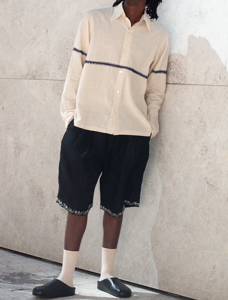 PLEATED SHORTS