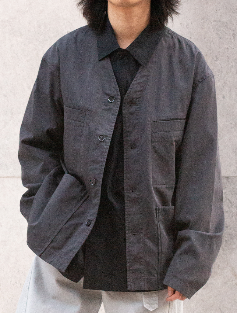 COLLARLESS OVERSHIRT