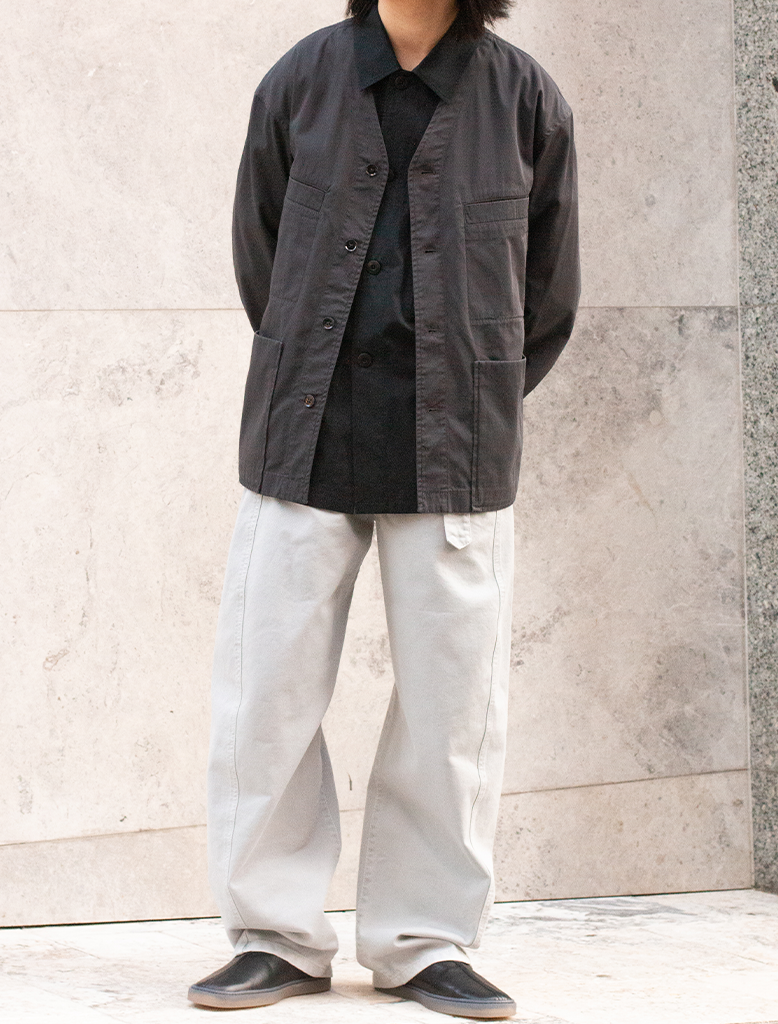 COLLARLESS OVERSHIRT