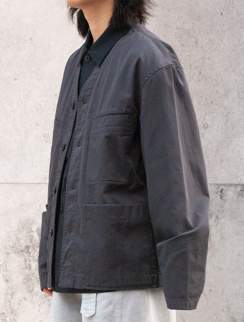 COLLARLESS OVERSHIRT