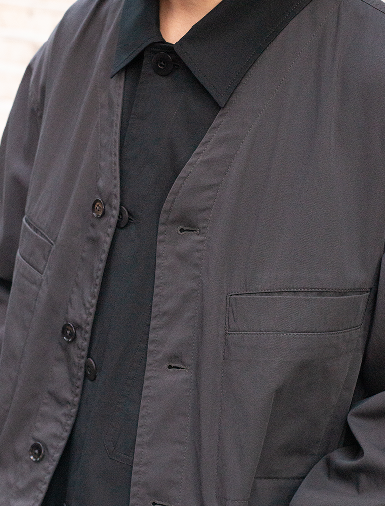 COLLARLESS OVERSHIRT