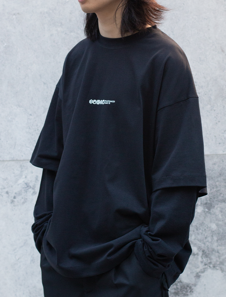 PAINTED DOUBLE LAYER BOXY LS T-SHIRT