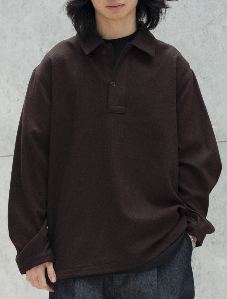 LONG SLEEVE WOOL POLO