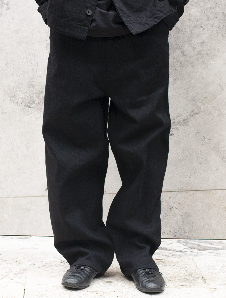 12oz DENIM 1 TUCK PANTS