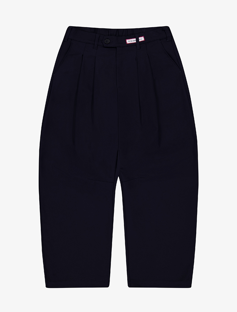DART-KNEE PLEATED TROUSERS