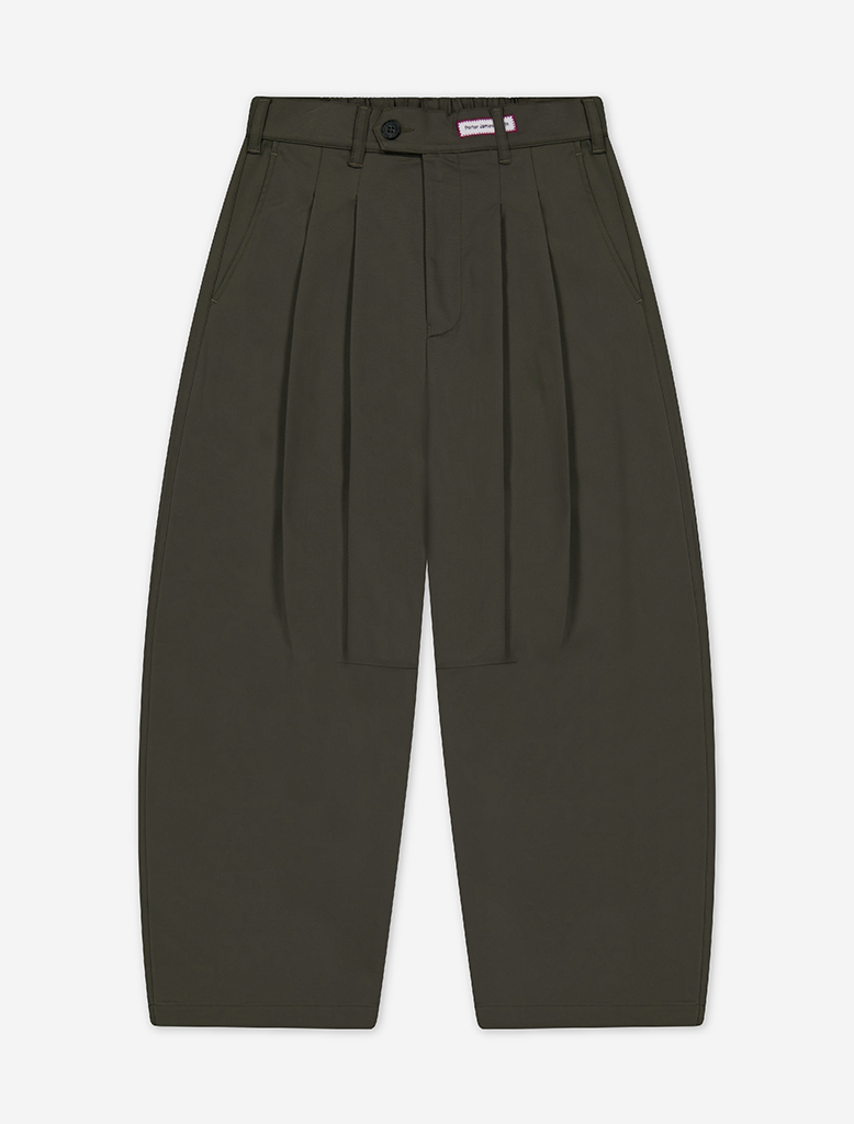 DART-KNEE PLEATED TROUSERS