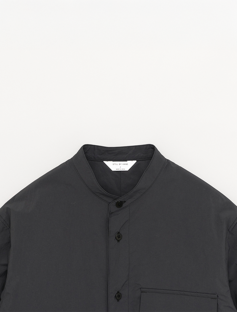 BAND COLLAR PADDED SHIRT