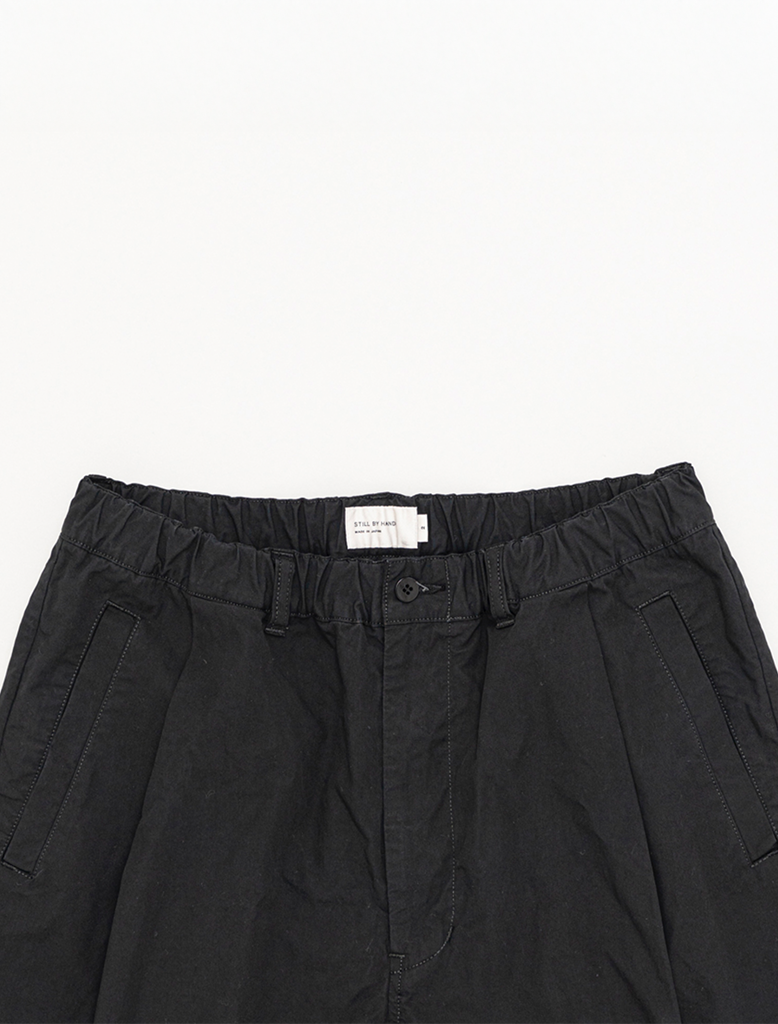 GARMENT DYED DEEP TUCK PANTS