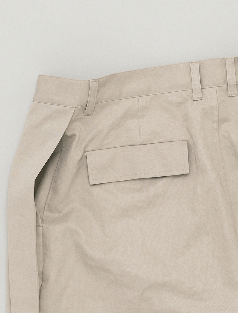 LINEN MIX WIDE SHORT