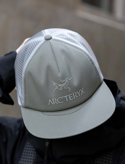 Arc'teryx Logo Trucker Flat Hat Snapback Cap Bird Flat Bill