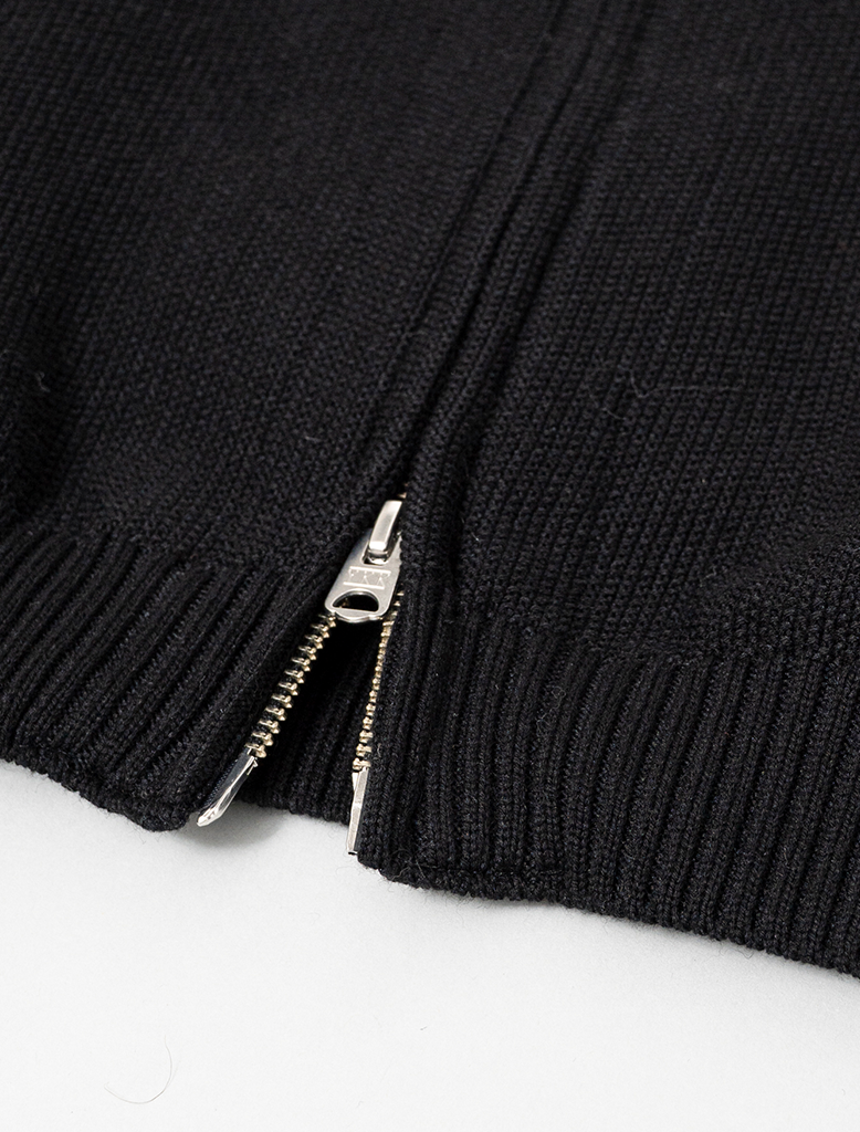 ZIPPED KNIT CARDIGAN
