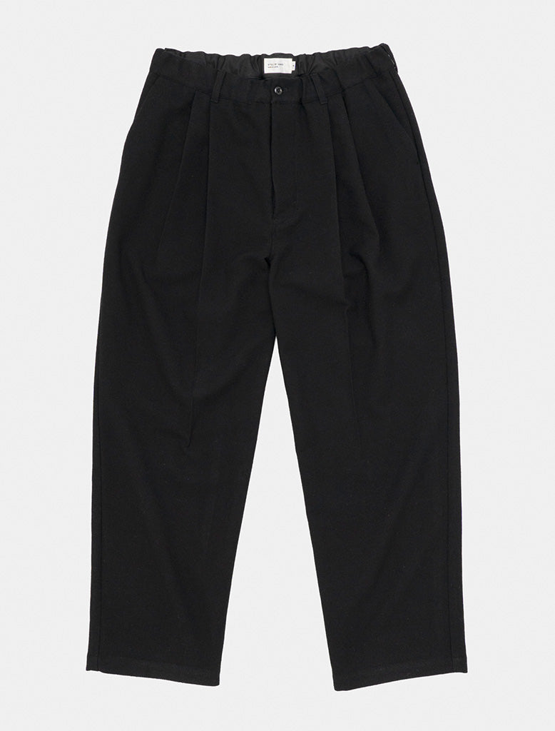 WOOL MIX DEEP TUCK PANTS