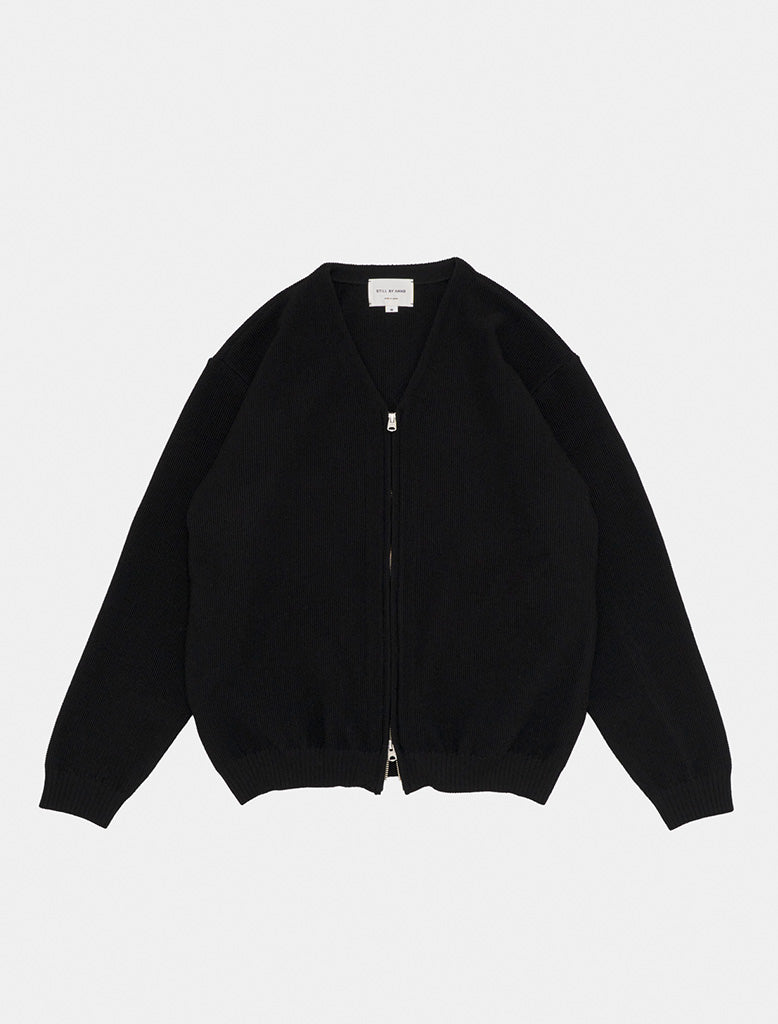 ZIPPED KNIT CARDIGAN