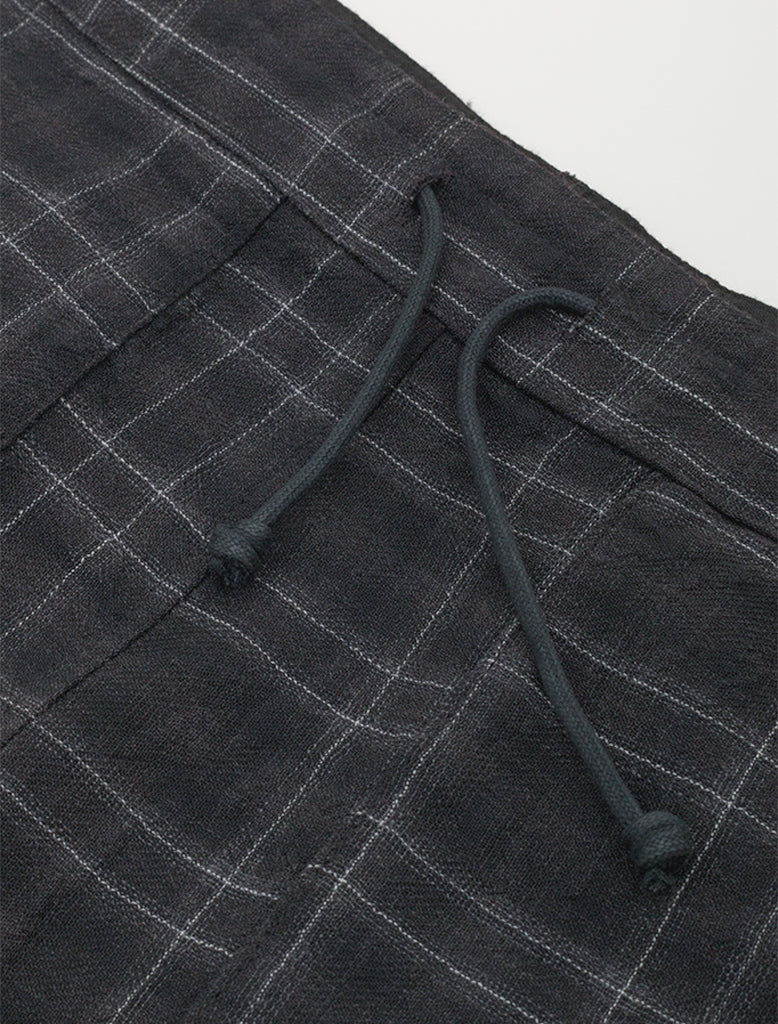 CHECKED WOOL DRAWSTRING TROUSER