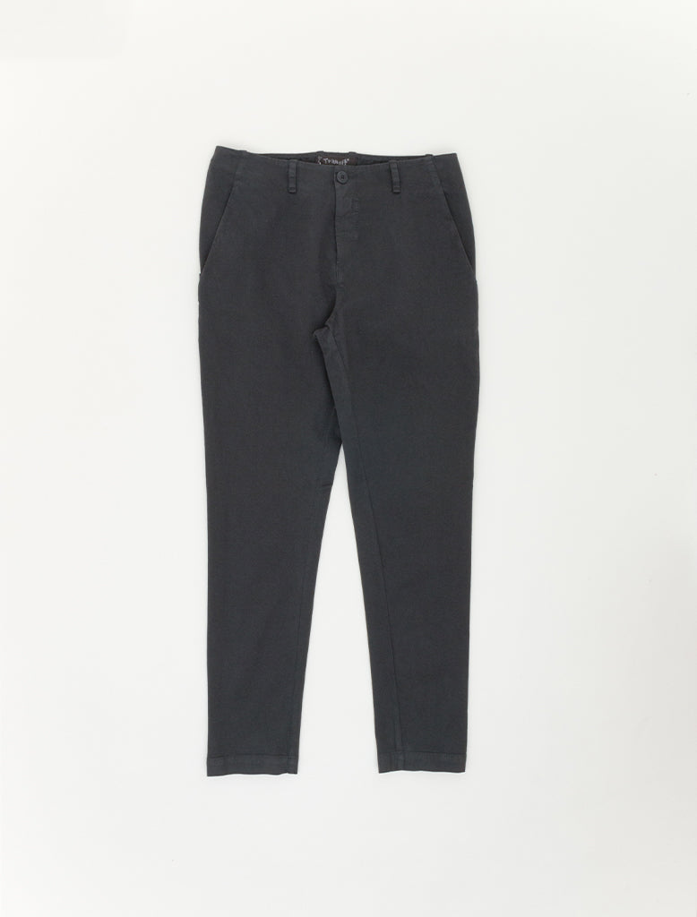 STRETCH COTTON / WOOL TROUSER - Cha