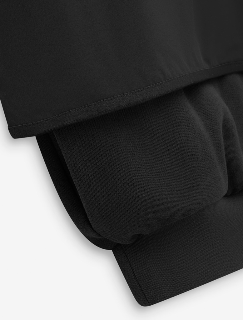 NYLON FLEECE 1/2 ZIP MOCK NECK VEST Edit.