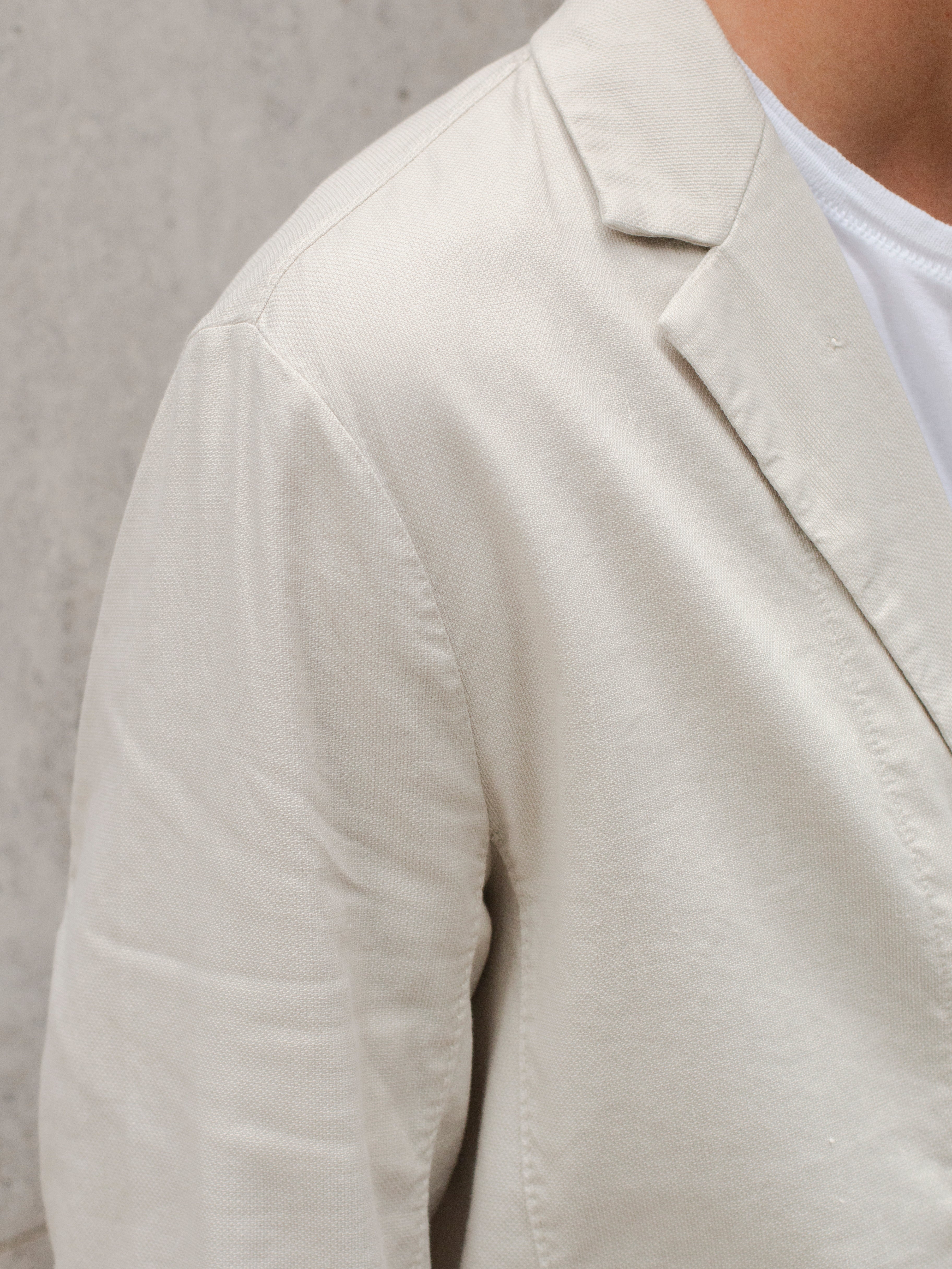 TEXTURED COTTON / LINEN  BLAZER