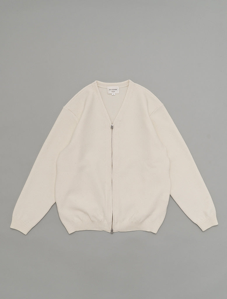 ZIPPED KNIT CARDIGAN