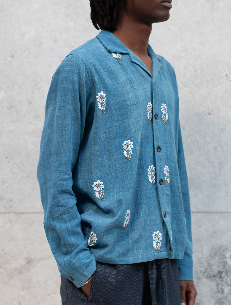 CAMP COLLAR SHIRT INDIGO