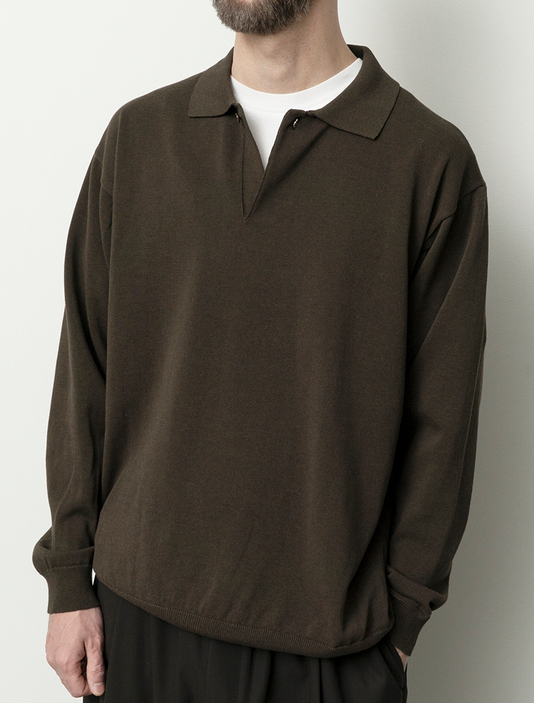 SILK MIX KNITTED POLO