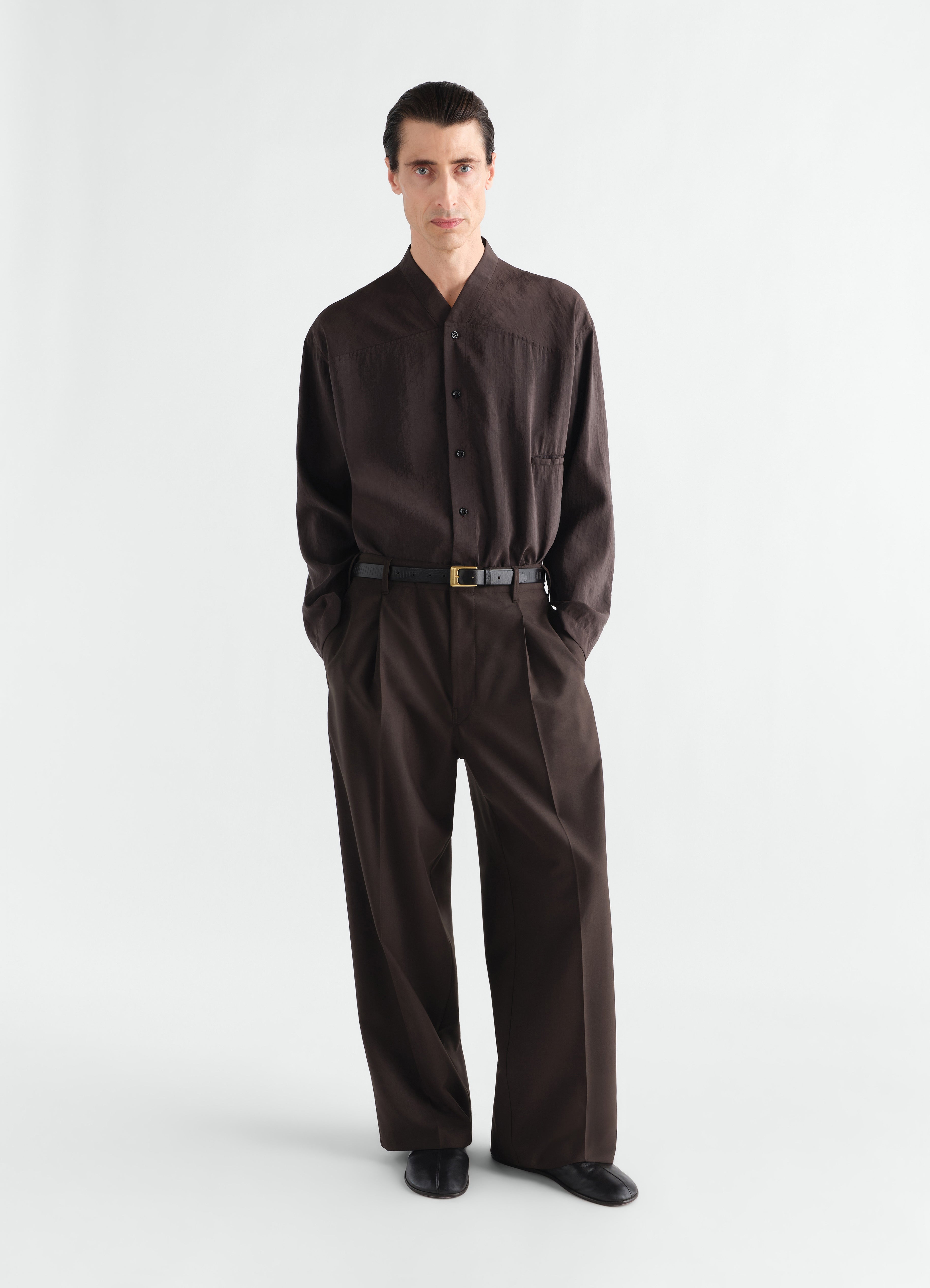 SINGLE PLEAT TAILORED PANTS