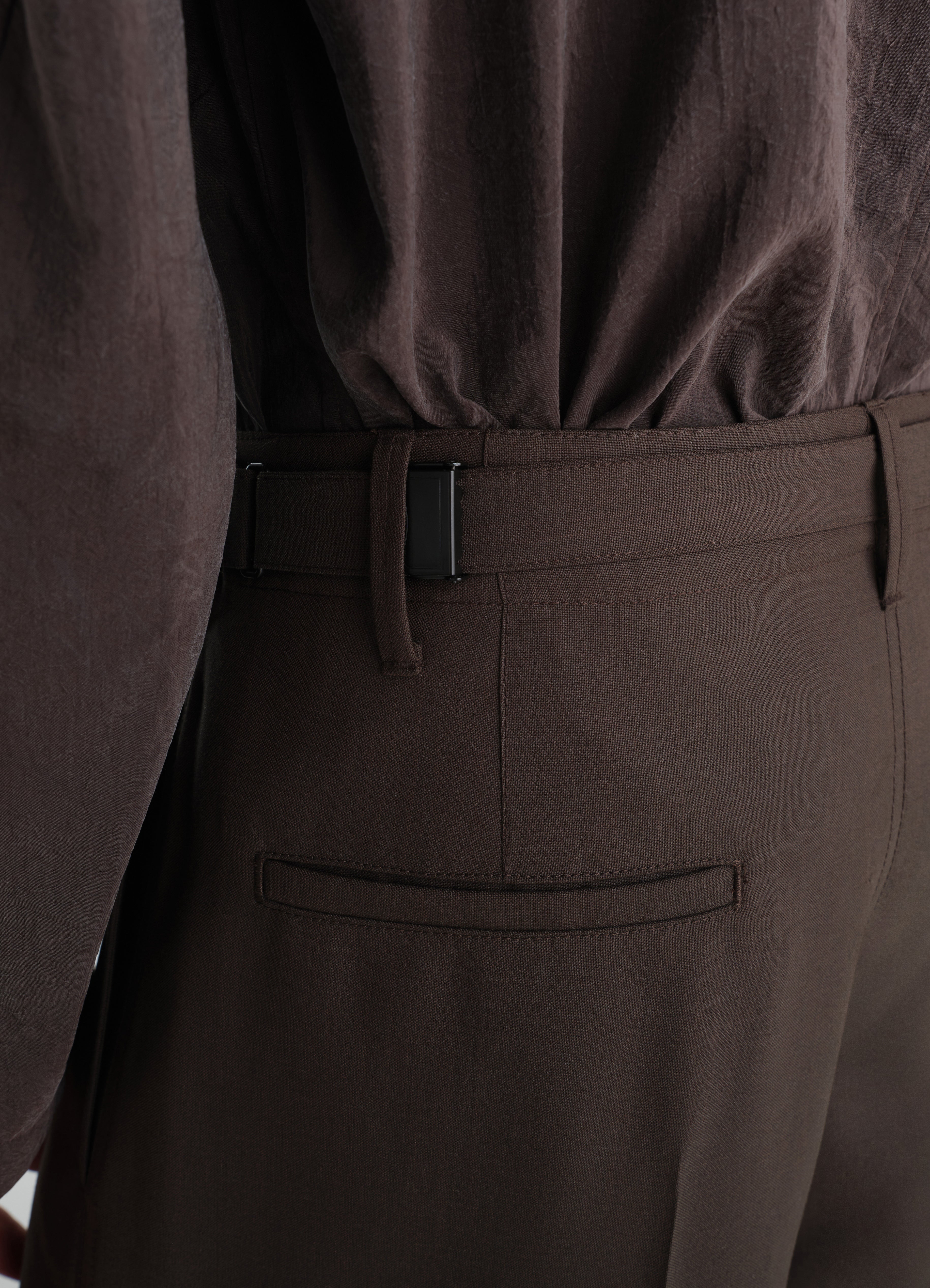 SINGLE PLEAT TAILORED PANTS