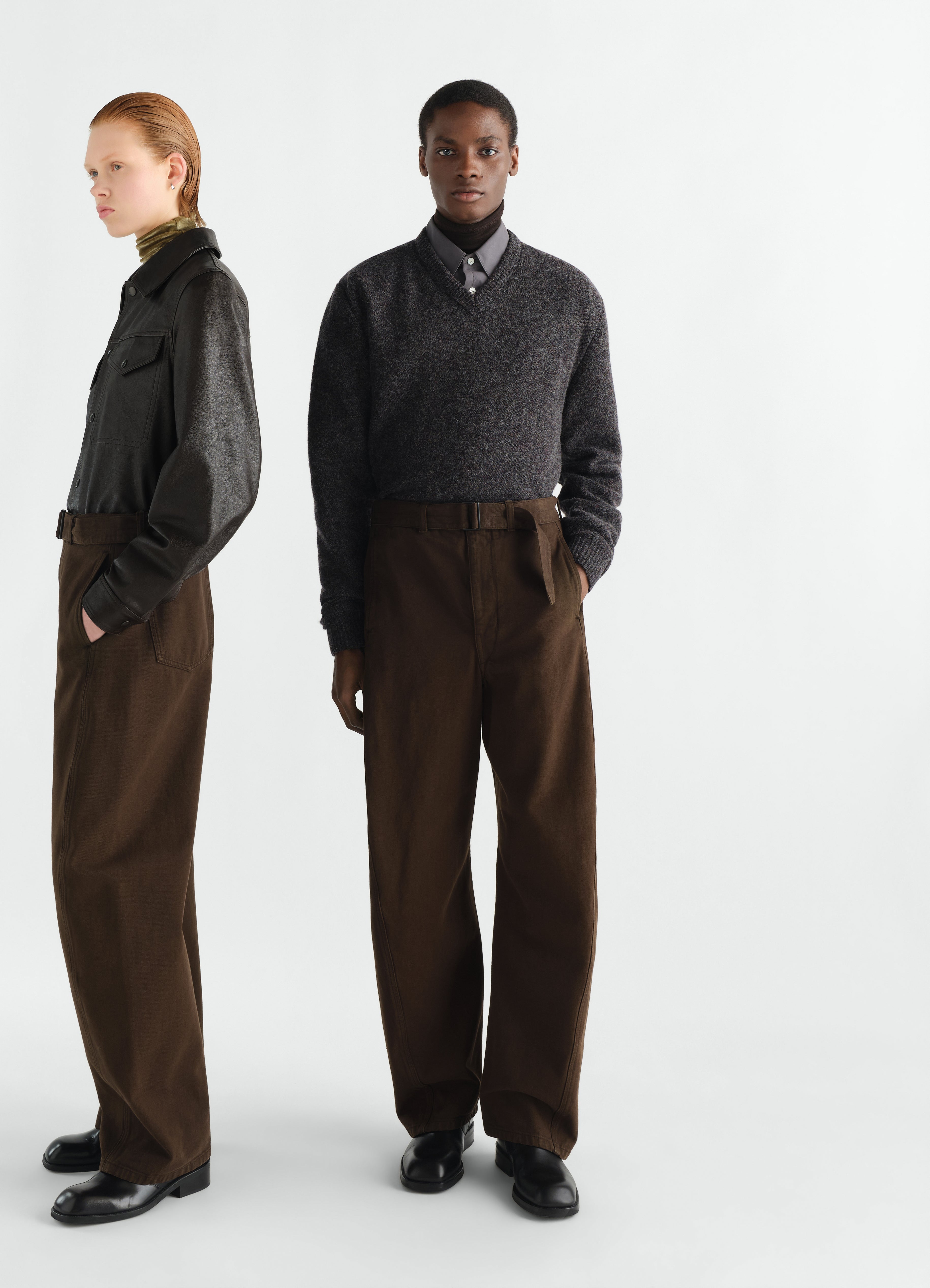 TWISTED BELTED PANTS