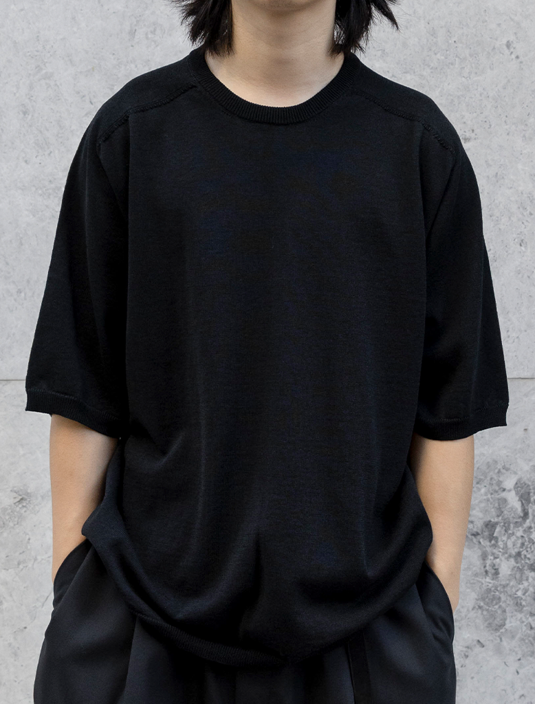 1/2 SLEEVE KNIT T-SHIRT