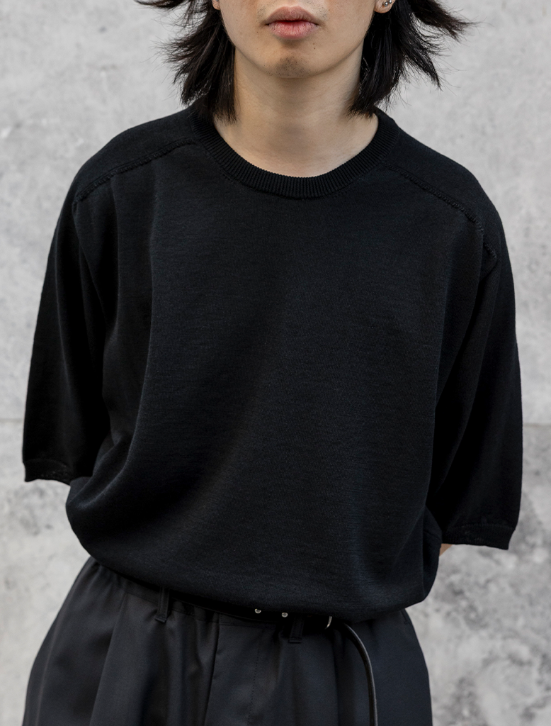 1/2 SLEEVE KNIT T-SHIRT