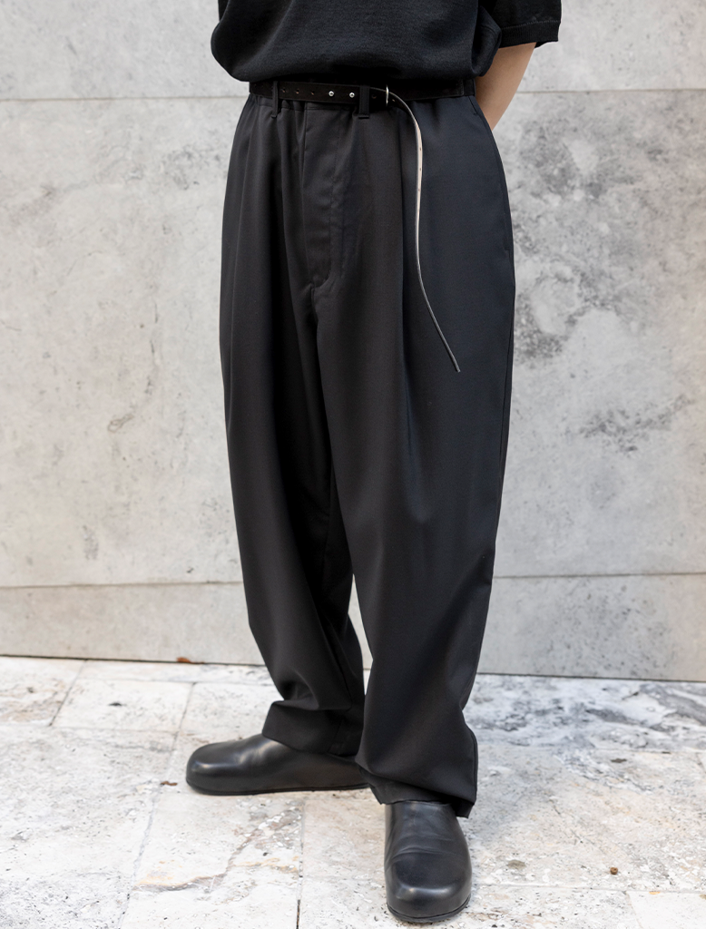 WOOL WIDE PANTS