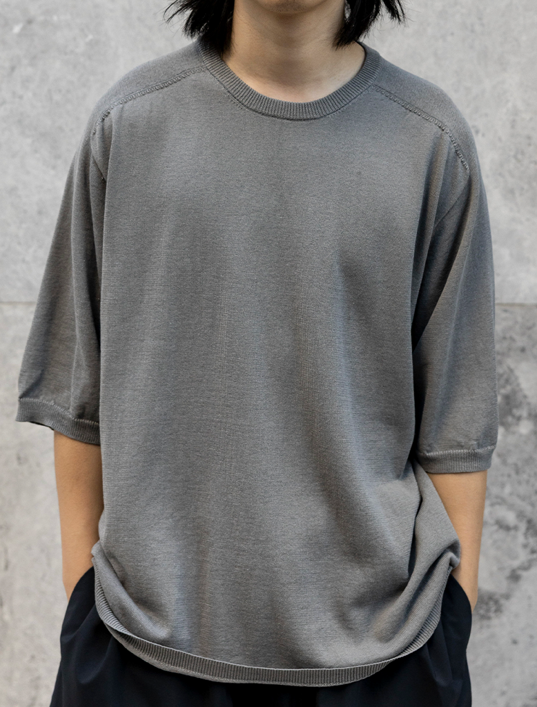 1/2 SLEEVE KNIT T-SHIRT