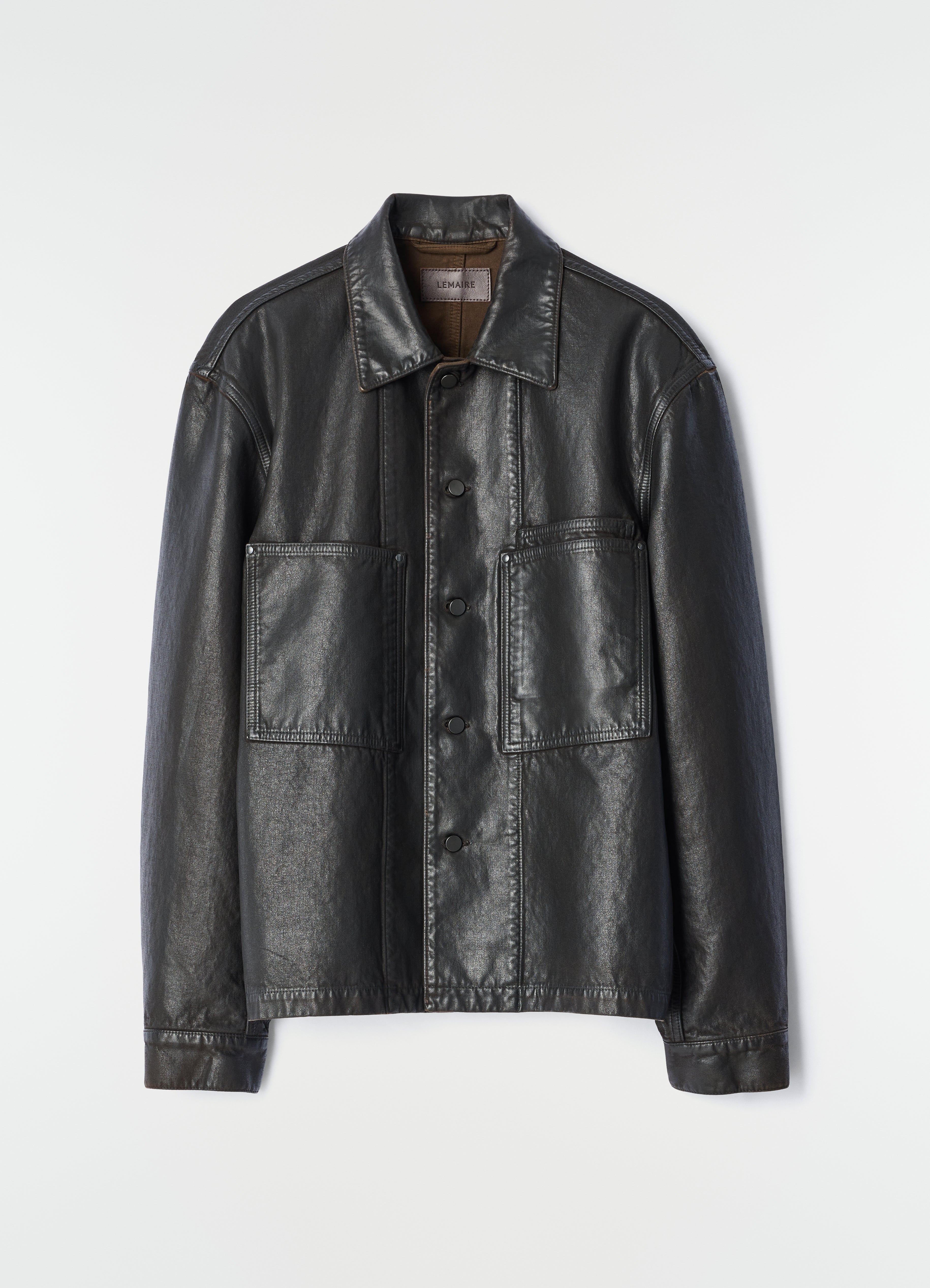 WORKWEAR OVERSHIRT IN COATED DENIM