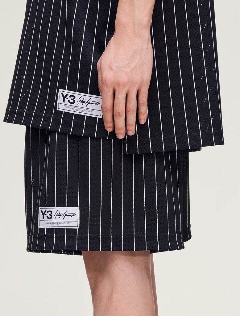 MESH PINSTRIPE SHORTS