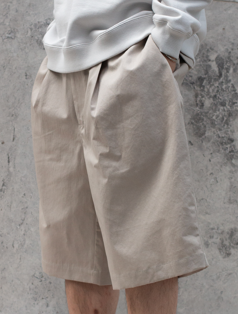 LINEN MIX WIDE SHORT