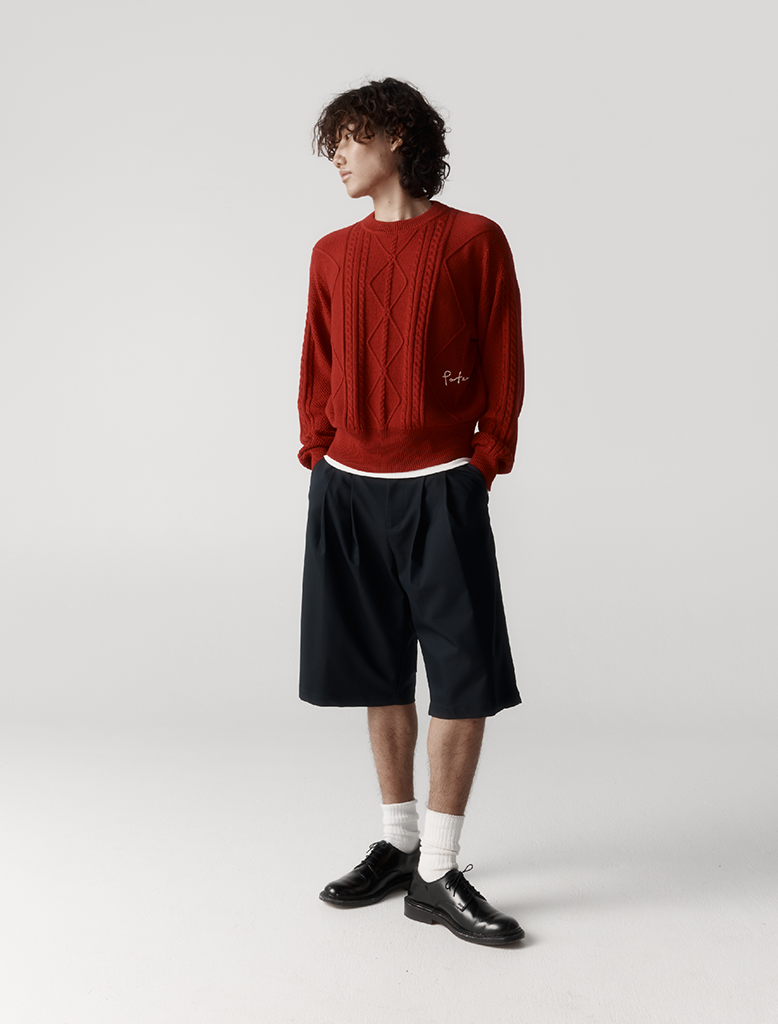 DOUBLE PLEATED SHORTS