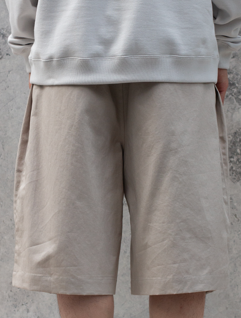 LINEN MIX WIDE SHORT