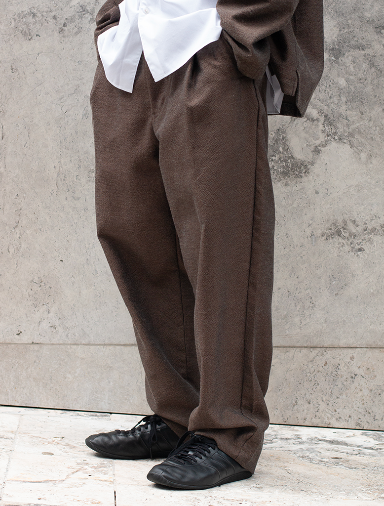 MIXED COLOUR 1 PLEAT PANTS