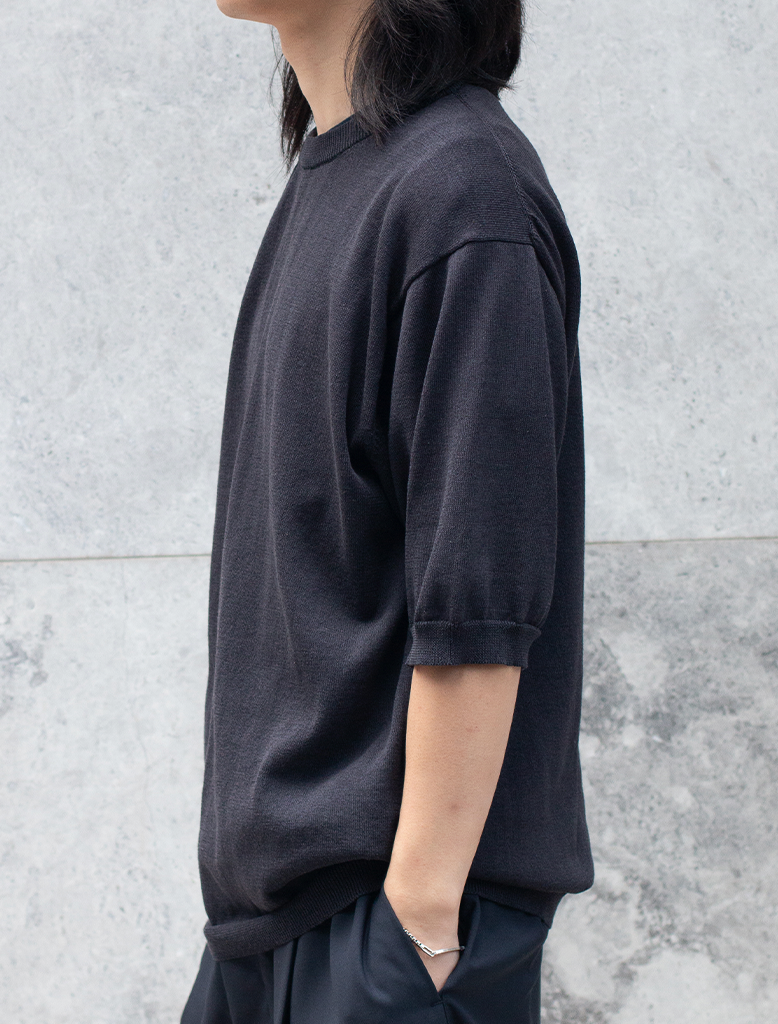 1/2 SLEEVE KNIT T-SHIRT