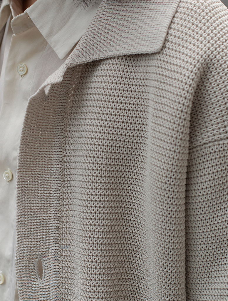 PAPER MIXED KNIT BLOUSON