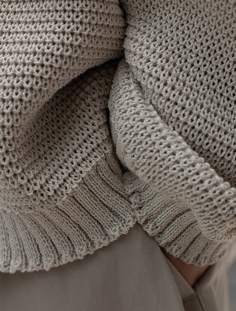 PAPER MIXED KNIT BLOUSON