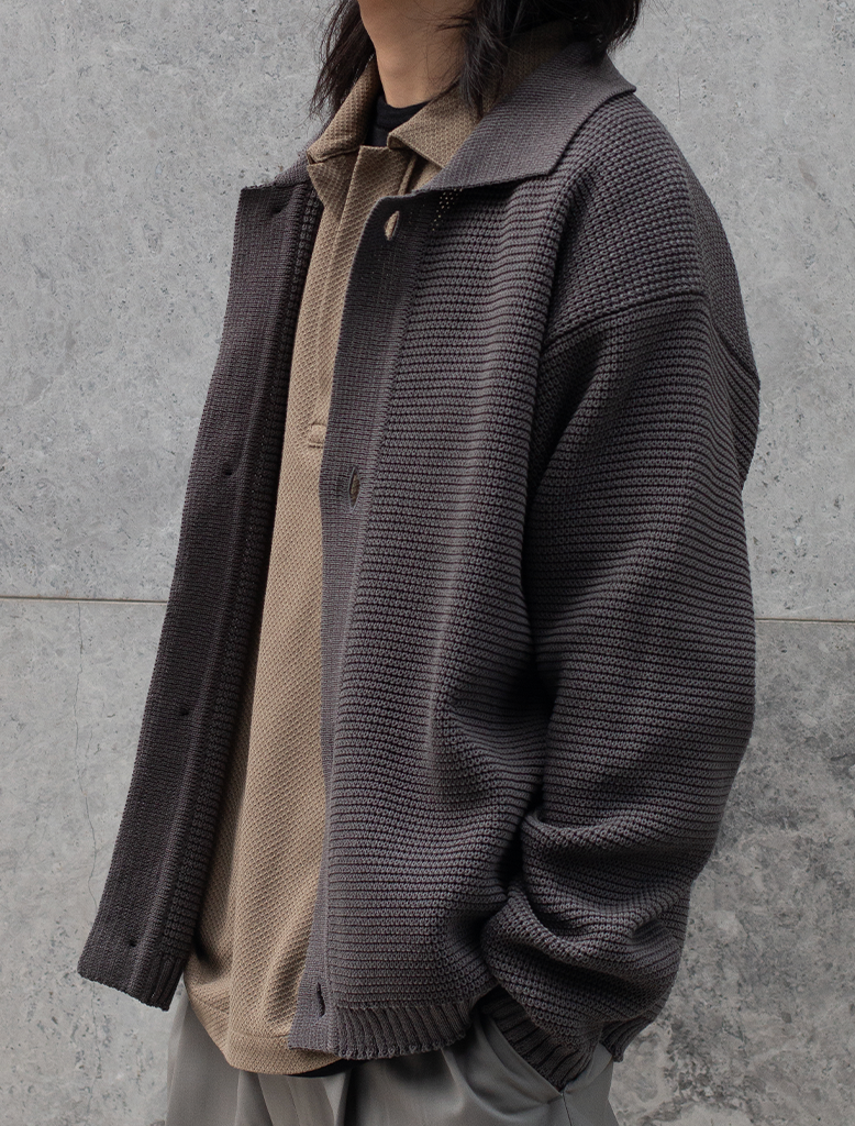 PAPER MIXED KNIT BLOUSON
