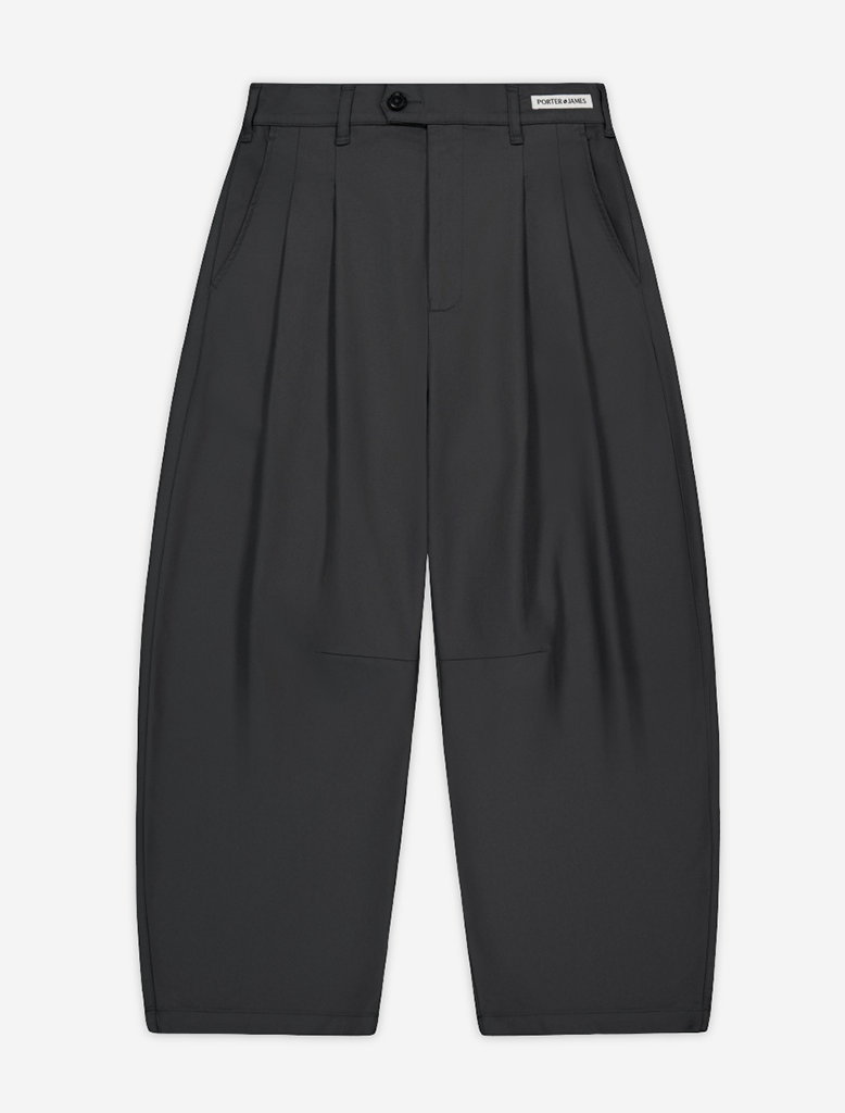 DART-KNEE PLEATED TROUSERS