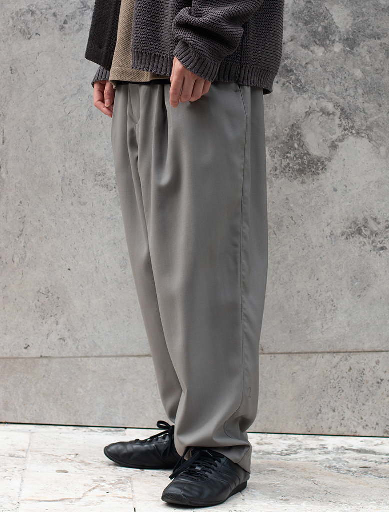 SUMMER WOOL WIDE PANTS