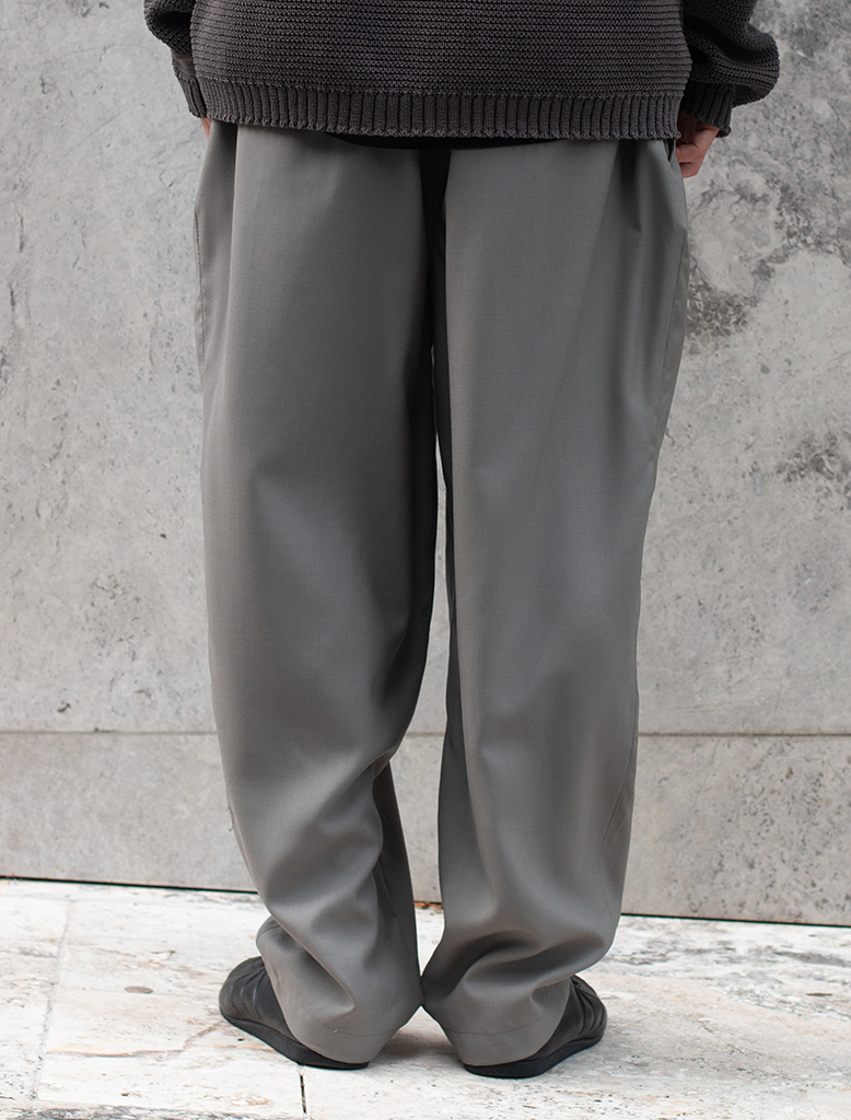 SUMMER WOOL WIDE PANTS