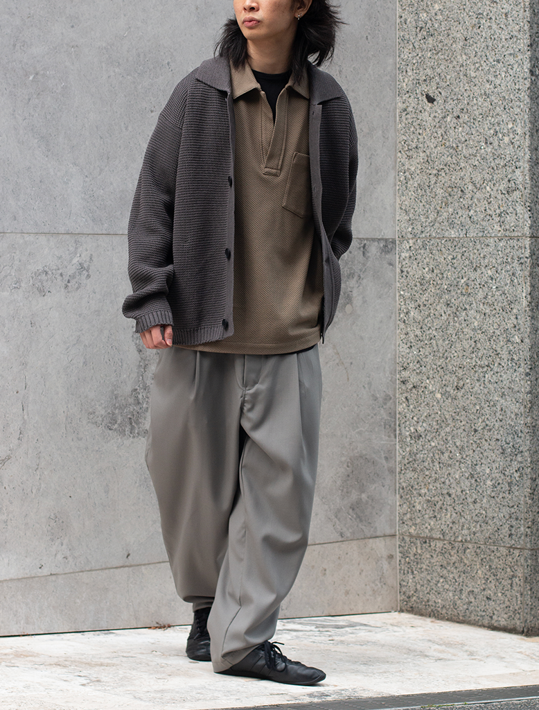 PAPER MIXED KNIT BLOUSON