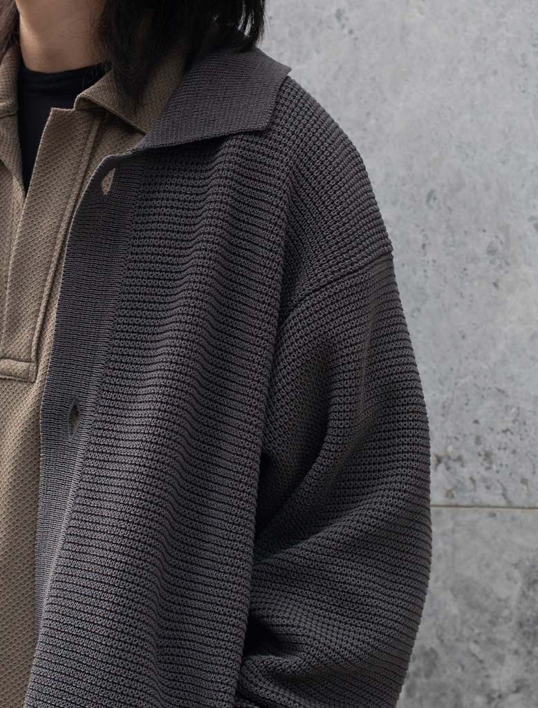 PAPER MIXED KNIT BLOUSON