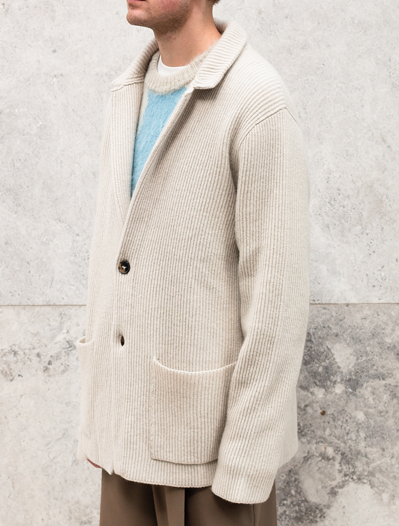 RIB KNIT BLAZER