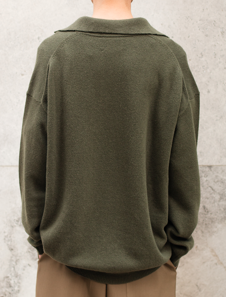 CASHMERE BLEND KNIT POLO